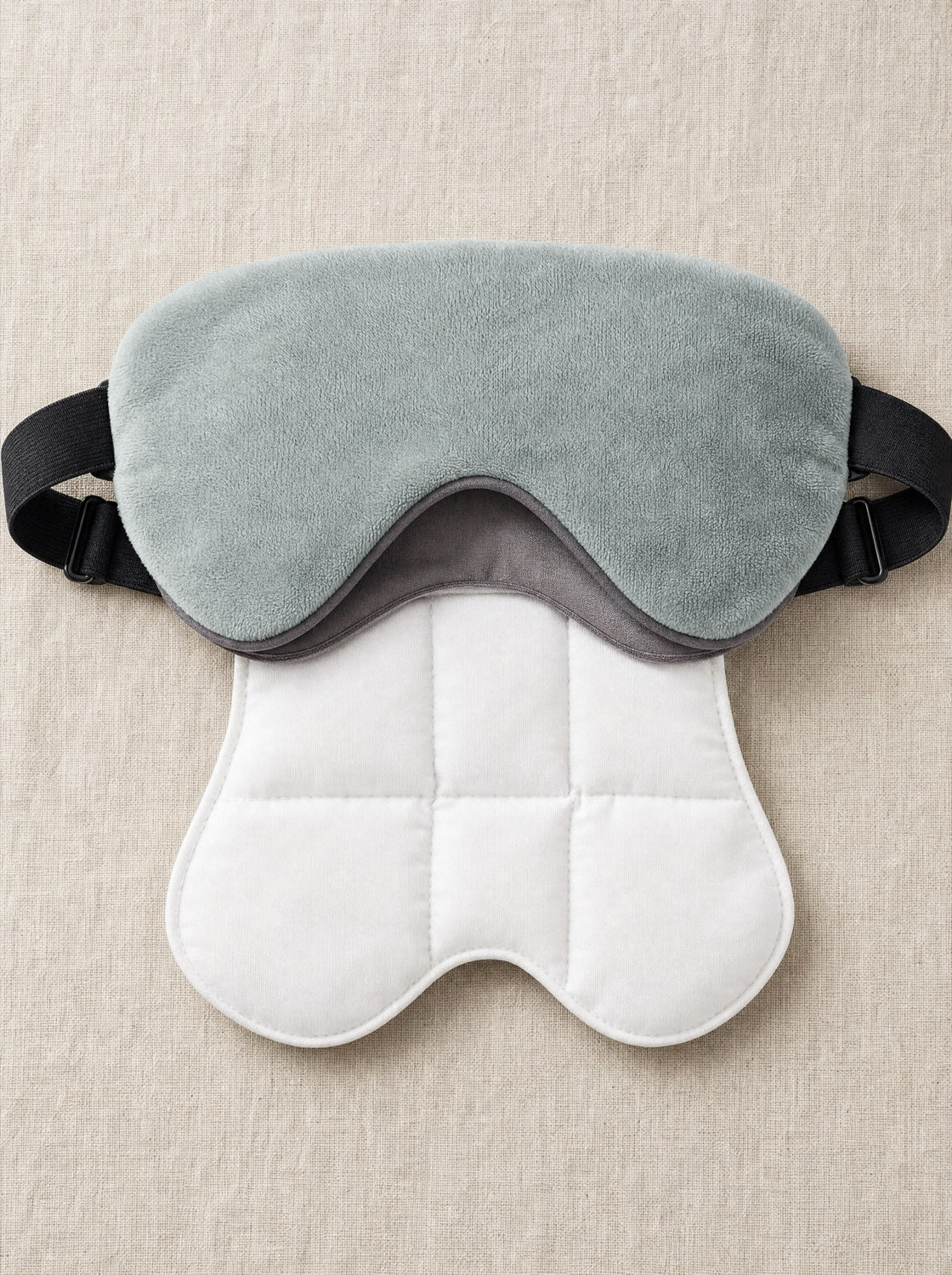 Weighted sleep mask beside its removable divided insert