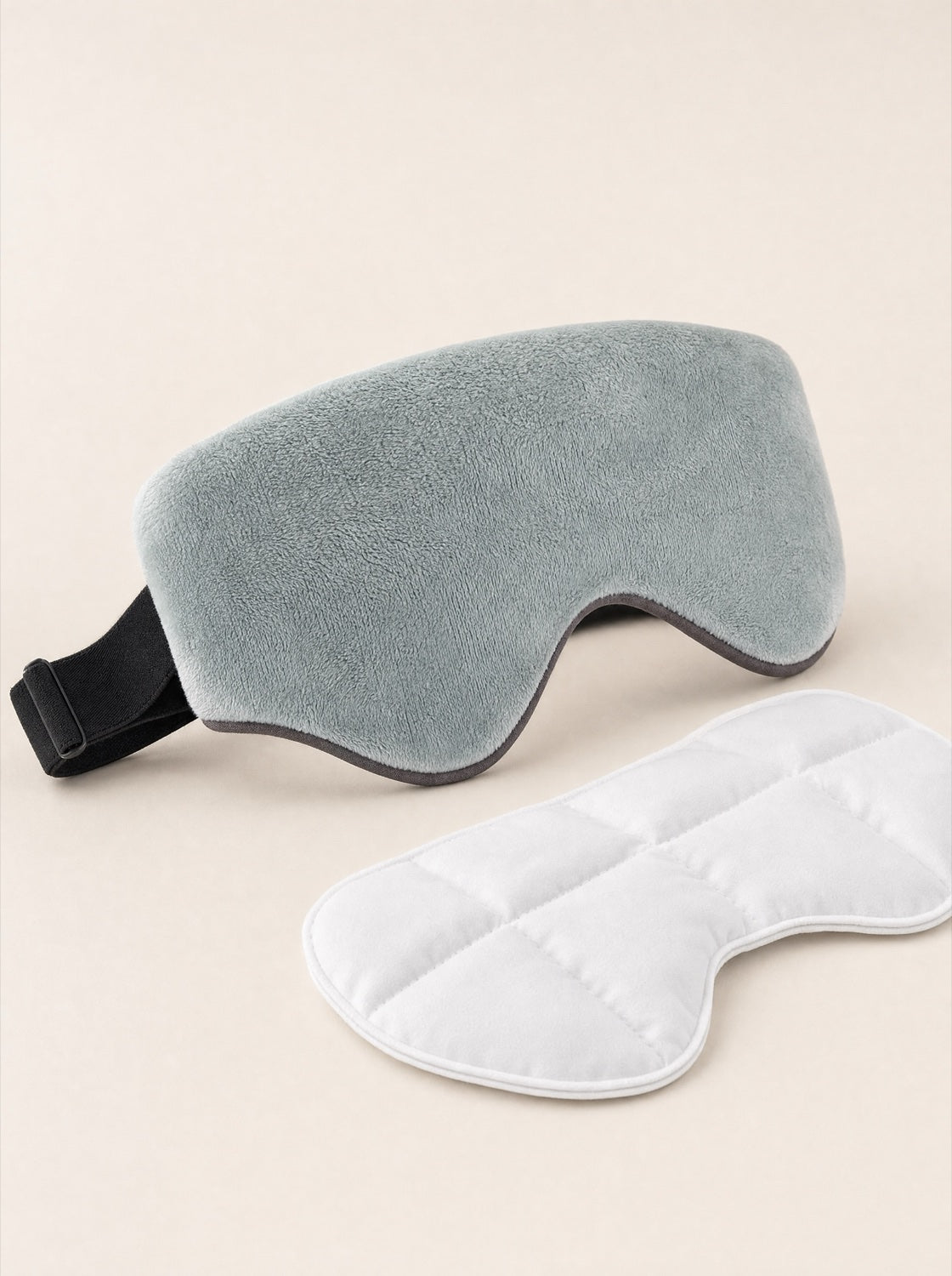 Grey EXYR REST weighted blackout mask with removable insert